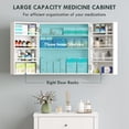 thumbnail image 4 of HOMCOM Wall Mount Medicine Cabinet with Double Doors for Kitchen, Bathroom, 4 of 10