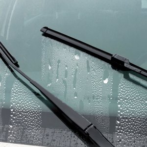 ETHZZLE 4Pcs Fenêtre Wiper Strip Recharge en caoutchouc de remplacement pour lames de pare-brise de voiture noir