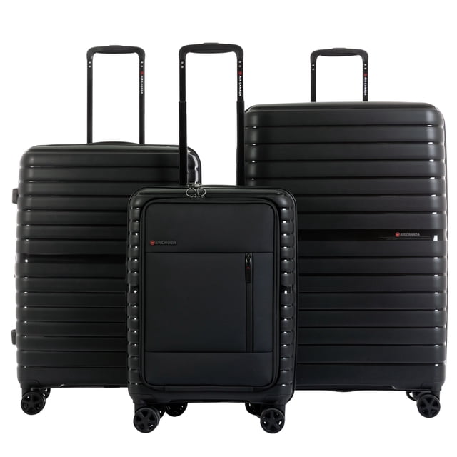 AIR CANADA Union – 3 Piece Hardside Luggage Set, Lightweight, Hardshell Suitcase Set with Spinner Wheels for Travel. 28 Inch & 24 Inch Large Suitcases & Carry On Luggage