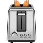Chefman 2 Slice Toaster, 7 Shade Settings, Removable Crumb Tray, Thick Bread and Bagel Toaster with Defrost and Cancel Buttons  Black