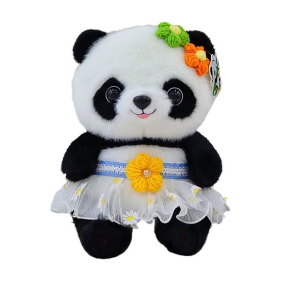HUASHENG Cute Costume Changing Flower Panda Plush Toys Giant Panda Dolls Birthday And Souvenirs