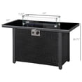 thumbnail image 3 of Outsunny Propane Fire Pit Table, 43" Outdoor Fire Table, Black, 3 of 9