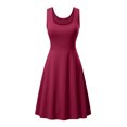 thumbnail image 1 of LUXUR Robe Longue d'Été de Plage Bohème pour Femmes, Bordeaux 2TG, 1 of 3