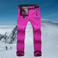 thumbnail image 4 of Milaget Pantalon de Ski pour Femmes Coquille Souple Épais pour Voyage Randonnée Rouge Rose, 4 of 9