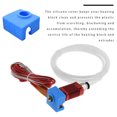 thumbnail image 1 of Extrudeuse d'Imprimante 3D Rondom Couleur, Couvercle en silicone pour Extrudeuse, Bloc Thermique, Manchon en silicone, Couvercle Résistant à la Chaleur, Remplacement pour CR10, MK7/MK8, 1 of 9