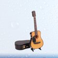 thumbnail image 3 of KAKOWELY Guitar Model 1PC Mini Guitar Decoration Musical Instrument Model Lifelike Guitar Prop Household Decoration Teaching Aid 10cm3.94"X1.57"X0.39", 3 of 5