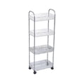thumbnail image 2 of Four-Tier Floor Storage Rack, Multi-Layer Transparent Cabinet on Wheels, for Kitchen, Bathroom, and Living Room, Durable and Versatile Organizer, 2 of 8