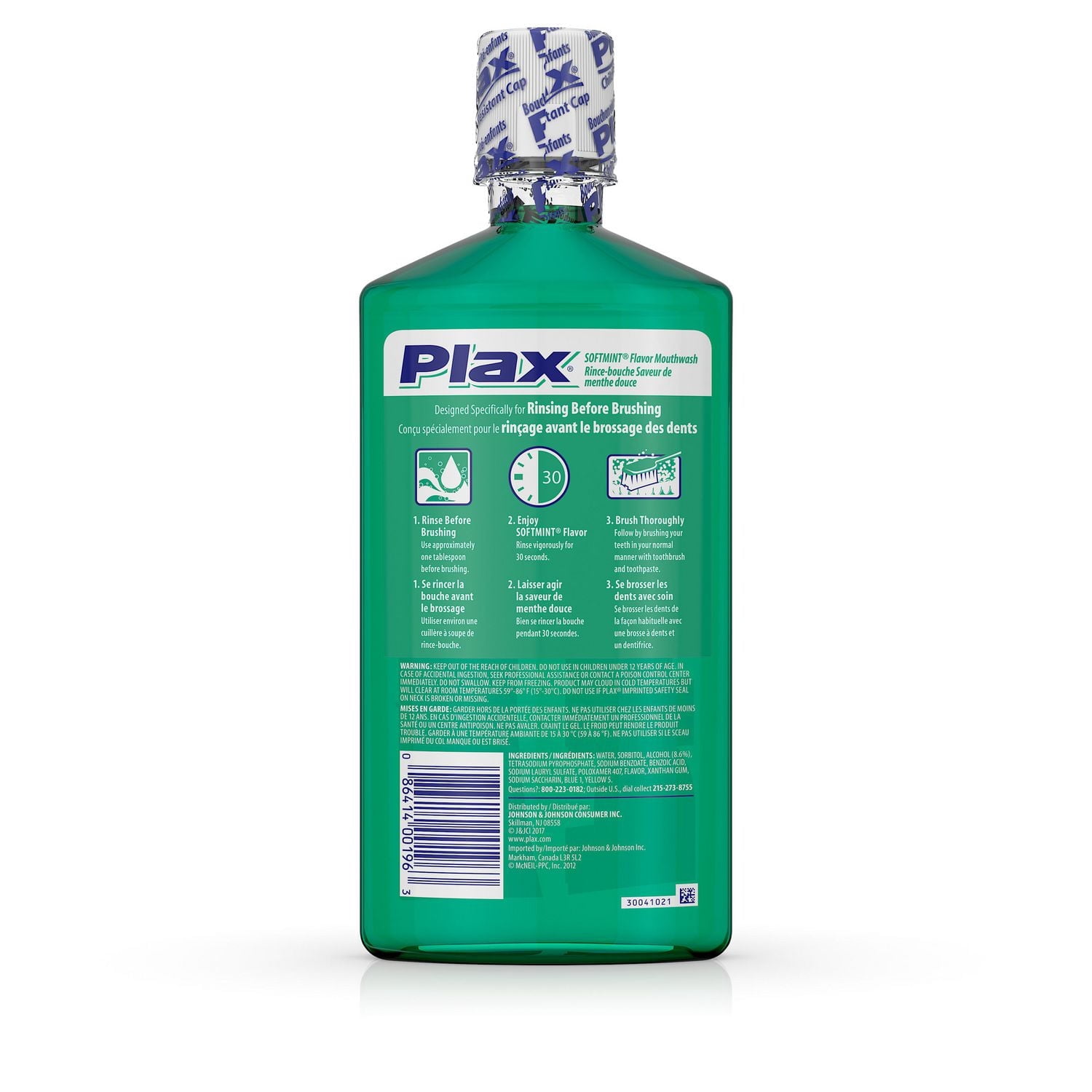 Plax® Formule Avancée Délogement de la Plaque Menthe Douce Rinçage Rince-Bouche