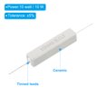 thumbnail image 3 of Unique Bargains 10Pcs 0.5 Ohm Resistors, 10W Ceramic Cement Resistor Power Cement Resistor Kit Tolerance 5% for Power Adapters Audio, 3 of 4