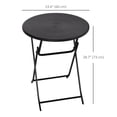 thumbnail image 3 of Outsunny Table Basse Pliante d'Extérieur, Table de Patio Ronde de 23,6 Pouces, Gris Foncé, 3 of 10