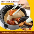 thumbnail image 4 of Air Fryer Disposable Paper Liner, Non-Stick Disposable Air Fryer Liners, Baking Paper for Air Fryer Oil-Proof, Water-Proof for Baking Roasting Microwave 100pcs, 4 of 6