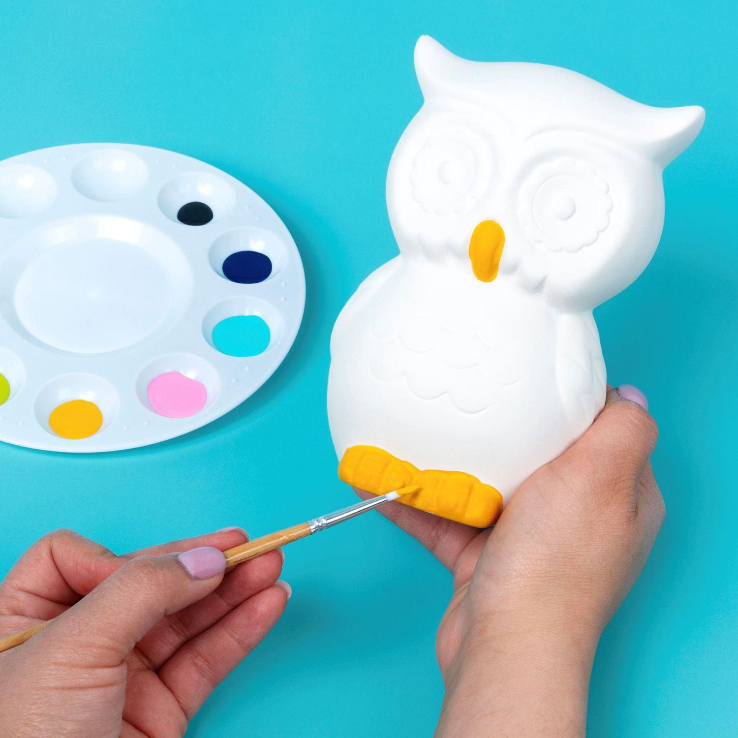Create Basics Paintable Ceramic Owl Bank