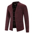 thumbnail image 4 of Grrvtrz Men Cardigans Sweaters Winter Thicker Warm Sweaterscoats Outwear V-Neck Casual Button Down Slim Fit Sweaters with Pockets, 4 of 5