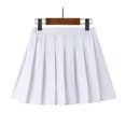 thumbnail image 2 of MeetoTime Girls Pleated Skirt Solid Color Plaid Printed Half Dress with Inner Lining 9-16 Years Children Clothes, 2 of 3