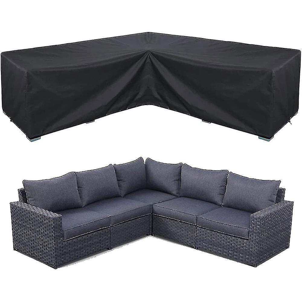 Housse de Sofa d'Angle Imperméable Housse de Mobilier de Jardin Housse de Mobilier Sectionnel d'Extérieur