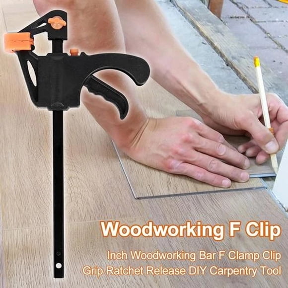 WIFKLSIIPG Barres de Travail en Bois 91mm Serre-Joint en F Pinces Cliquet de Prise Dégagement Rapide Fixation