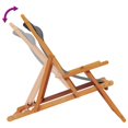 thumbnail image 5 of vidaXL Chaises de Plage Pliantes 2 Pcs Tissu Gris, 5 of 5