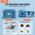 thumbnail image 2 of VEVOR Inflatable Paint Booth, 21 x 13.5 x 9.8 ft Inflatable Spray Booth, with 1100W Powerful Blower and Air Filter System, Large Furniture Painting, Portable Car Paint Booth for Medium-Sized Vehicles, 2 of 9
