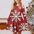 thumbnail image 2 of Splozh Robe de Noël pour Fille Robe pour Tout-Petit Fille Robe de Noël pour Fille Imprimé Bal Fête Fête de Noël Robes pour Fille Rose Pâle, 4-5 Ans, 2 of 5