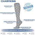 thumbnail image 4 of 6 Pairs-Compression Socks for Women & Men Circulation Best Support for Nurses, Running, Athletic,Flight Travel, 4 of 5