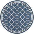 thumbnail image 1 of Safavieh Courtyard Navy Indoor Outdoor Rug - Round 7'10", 1 of 6