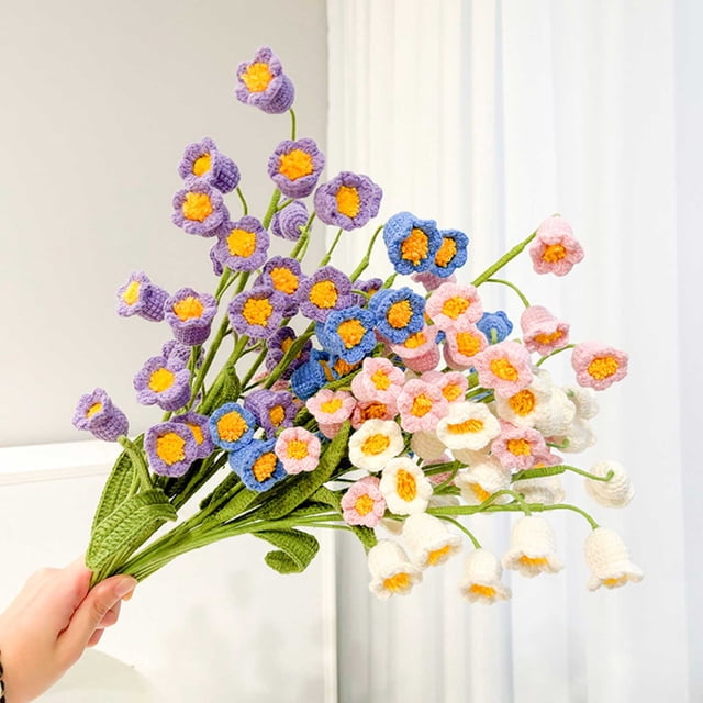 Valley Crochet Forever Flowers+Birthday Gift+Home Gift+Graduation Gift+Beautiful Flowers