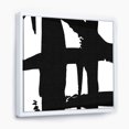 thumbnail image 1 of Sentiers Croisés Noir et Blanc II - Toile Encadrée Moderne et Contemporaine, 1 of 3