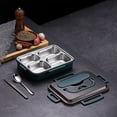 thumbnail image 2 of Lolmot Stainless Steel Bento Lunch Box Thermal Insulation Bento Box Tableware Set Portable Lunch Box Student Lunch Box, 2 of 2