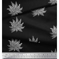 thumbnail image 2 of Soimoi Georgette Viscose Fabric Leaves Block Printed Craft Fabric by The Yard 42 Inch Wide, 2 of 5