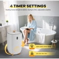 thumbnail image 4 of 35L Electric Towel Warmer & Dryer Bucket – Heating & Drying Modes, LED Display, Timer, Auto Shut-Off, Compact Portable Bathroom, Spa & Home Blanket Heater – White ABS, 4 of 6