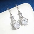 thumbnail image 4 of Geometric Double Diamond Earrings Temperament Earrings Female Personality Earrings Long, 4 of 9
