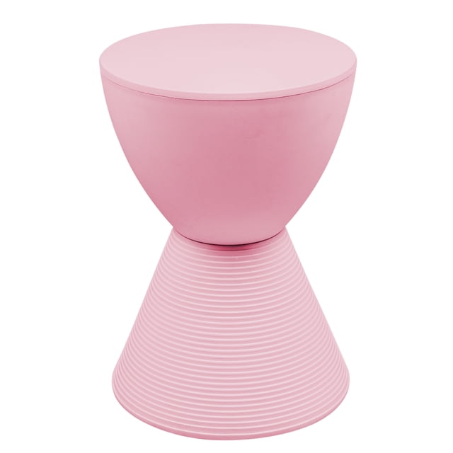 LeisureMod Boyd Indoor/Outdoor Modern Accent Side End Table, Pink