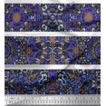 thumbnail image 1 of Soimoi Rayon Fabric Stripe & Mandala Kaleidoscope Print Fabric by Yard 42 Inch Wide, 1 of 3