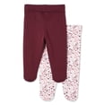 thumbnail image 2 of George Baby Girls' Layette 100% Cotton 2-Pack Legging, 2 of 2