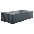 thumbnail image 1 of Galvanized Steel Raised Garden Bed Planter Box – Large Weatherproof Outdoor Pot with Open Base, Protective Mesh Cover, Ergonomic Design for Vegetables, Herbs & Flowers – 120x60x90cm, Grey, 1 of 10