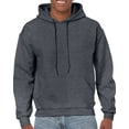 thumbnail image 1 of Gildan Mens Heavy Blend Hooded Sweatshirt, M, Dark Heather, 1 of 2