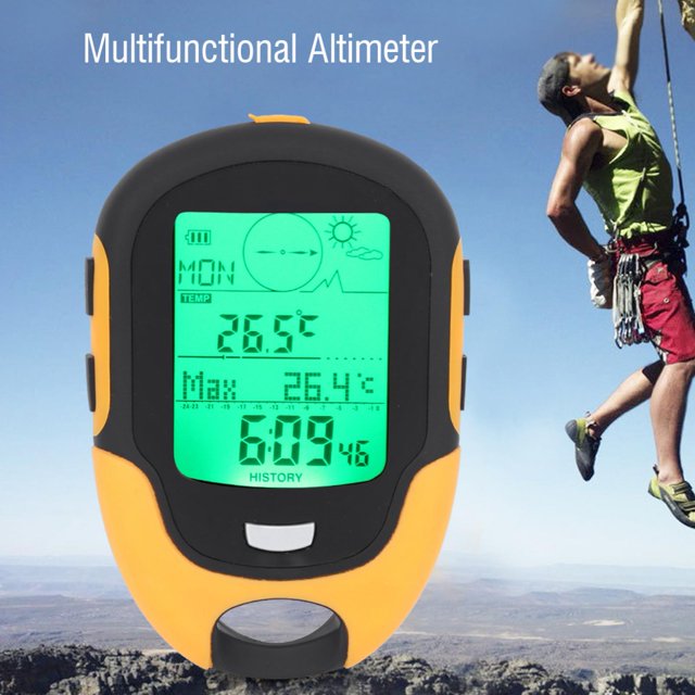 IPX4 Waterproof Multifunctional Altimeter, FR500 Multifunctional Hygrometer, Reliability for Climbing Travel Camping Hiking