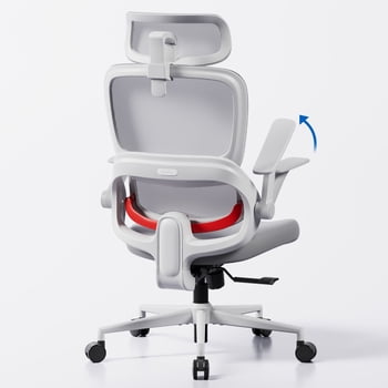 Sihoo B100 Se Office Chair, with Dual Back & Cotton Seat, Super Wide Headrest, 300lb, Light Grey