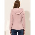 thumbnail image 4 of INSPIRE CHIC Manteau Duffle à Bascule pour Femme Fermeture Éclair devant Uni Court à Capuche Anorak m Rose, 4 of 5
