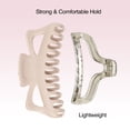 thumbnail image 4 of Scunci Savvy Value 2 pk Large Mixed Claw Clips, Clear Cut Out and Blush Pink, All Hair Types, 4 of 6