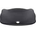 thumbnail image 2 of Novatto TIS-317GMB Rettangolare Clear Slate Grey Glass Scalloped Vessel Sink with Drain, 2 of 7