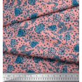thumbnail image 3 of Soimoi Rayon Crepe Fabric Floral & Leopard Animal Skin Printed Craft Fabric by The Yard 46 Inch Wide, 3 of 3