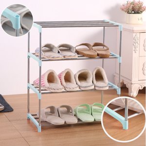 Wzzjkit Shoe Rack for Closet, 4-layer Stackable Small Shoe Rack Suitable for Lightweight Shoe Rack Storage Boxes At Entrances Corridors and Closets, Shoe Rack