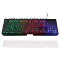 thumbnail image 4 of Illuminated Keyboard, Comfortable Touch ABS Material Colored Backlight RGB Wired Keyboard  For Home For Office White, 4 of 8