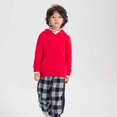 thumbnail image 4 of Zanarzt Chandails à Capuchon pour Enfants Chandail à Manches Longues pour Enfants Chandail à Capuchon Mode avec Poche Appliquée Haut Décontracté Chandail à Capuchon Uni Rouge, 3-4 Ans, 4 of 4