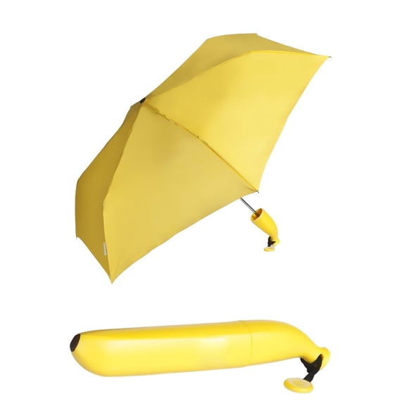 Hearth & Gear Umbrella Banana Folding Umbrella Banana Umbrella Yellow Umbrella Button Open Close Boy Kids Umbrella Cute Umbrellas for Rain Transparent Umbrella Umbrella Pocket Size Toddler Umbrellas
