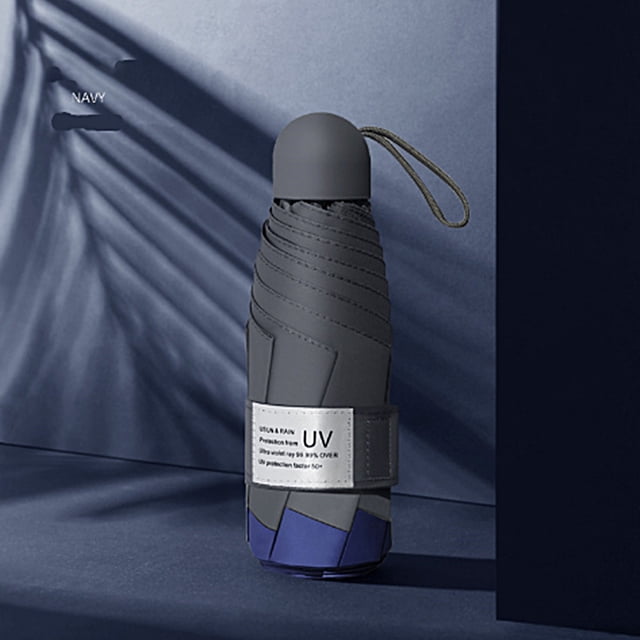 EGNMCR Camping et Randonnée Parapluie de Voyage Portable Coupe-Vent Compact Lampe de Poche LED Poignée Parapluie Auto avec Ruban Réfléchissant Parapluie en Alliage d'Aluminium Produits d'Ombrage