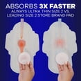 thumbnail image 4 of Always Ultra Thin Feminine Pads with Wings for Women, Size 5, Extra Heavy Overnight Absorbency, Unscented46 count, 4 of 9