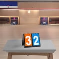 thumbnail image 1 of Portable Scoreboard, EDHITNR Waterproof Leather Mounted Flip Scoreboard, PU Card Race Scoreboard with Metal Coil for Basketball Badminton Table Tennis, 1 of 6