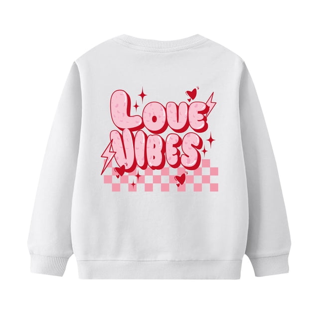 Pisexur Vêtements pour Bébé Fille, Mode Décontractée, Sweat-Shirt Unisexe à Manches Longues, Imprimé Mignon, Col Rond, Pull, Vêtements pour Bébé Fille, Polaire, Automne 3-8 Ans